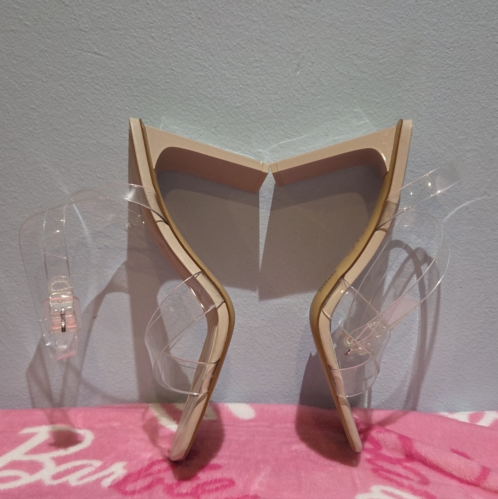 INC Women's Averna Criss- Cross Front Ankle Strap Clear Heel, Size 8.5M - Picture 6 of 9